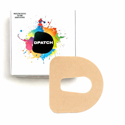 Dexcom G6 Sensor Patch – Water-Resistant Adhesive Sensor Cover | Cotton, Single Colour (Cut-Out Oval) – D Patch