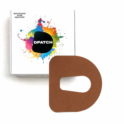 Dexcom G6 Sensor Patch – Water-Resistant Adhesive Sensor Cover | Cotton, Single Colour (Cut-Out Oval) – D Patch