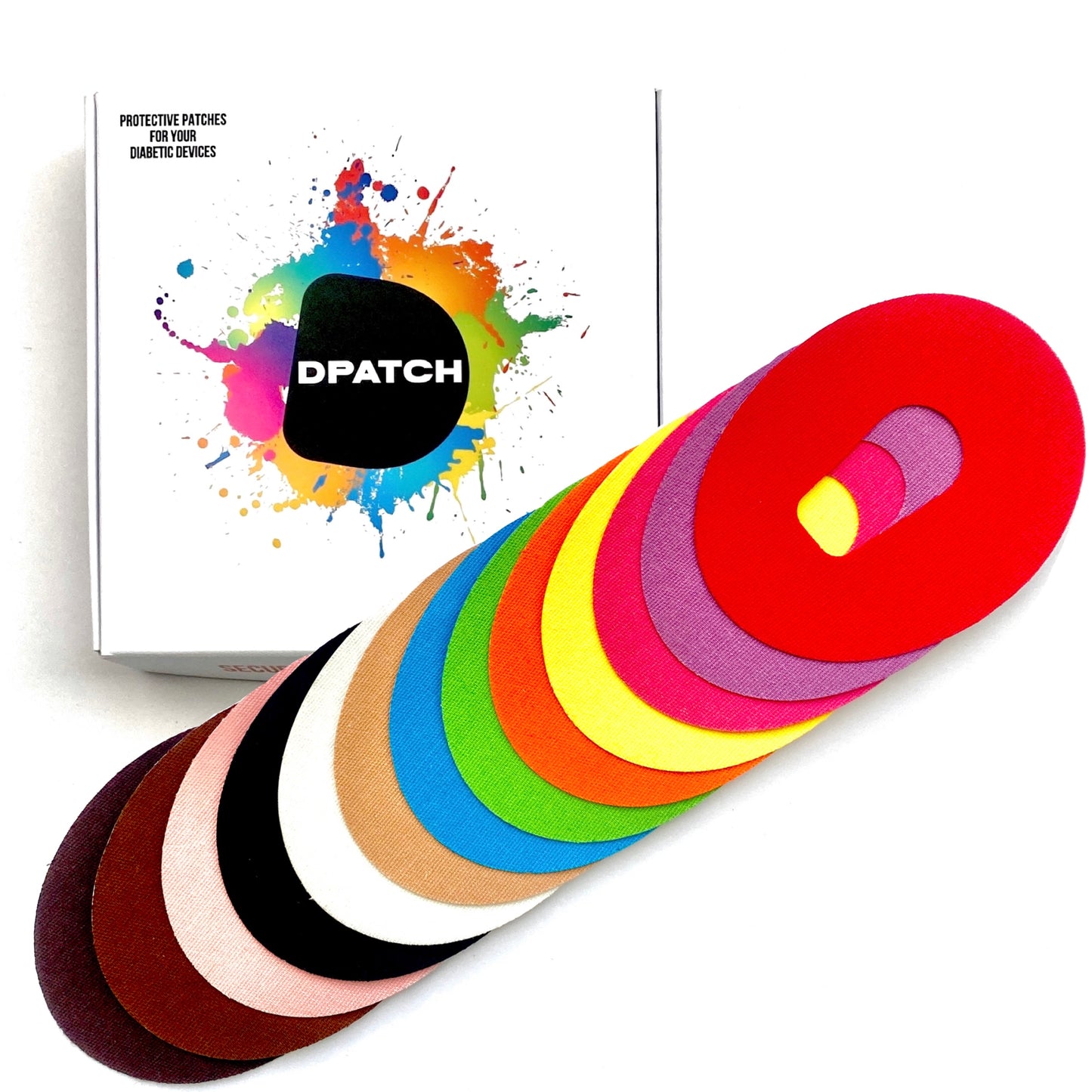 Dexcom G6 cotton cut-out oval CGM sensor patch choose your colours