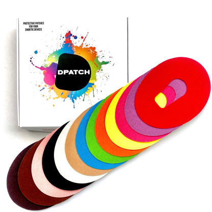 Dexcom G6 cotton cut-out oval CGM sensor patch choose your colours