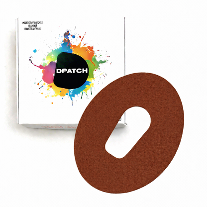 Dexcom G6 Sensor Patch – Water-Resistant Adhesive Sensor Cover | Cotton, Single Colour (Cut-Out Oval) – D Patch