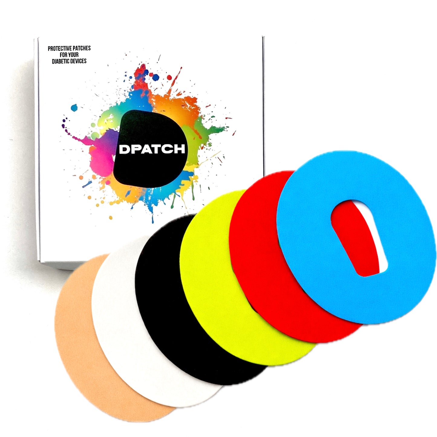 Dexcom G6 smooth cut-out oval CGM sensor patch single colour