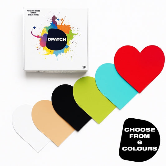 Freestyle Libre 3 CGM Patch – HEART – SMOOTH – Custom Pack (Choose Your Colours) | D Patch