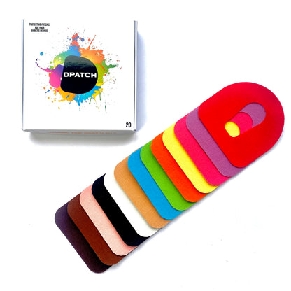 D Patch Protective Patches - Custom Pack - COTTON [Dexcom G6 - Cut Out] Diabetic CGM Patches