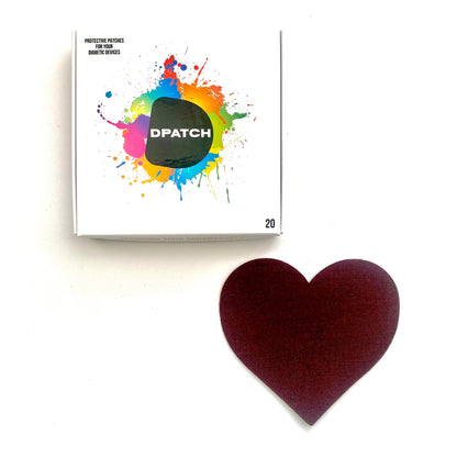 D Patch - CUSTOMISE YOUR PACK - Dexcom G7 CGM Patches Heart Shape [Cotton Material]
