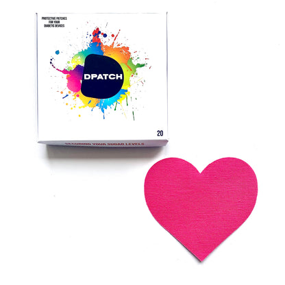 D Patch - CUSTOMISE YOUR PACK - Dexcom G6 CGM Patches Heart Shape [Cotton Material]