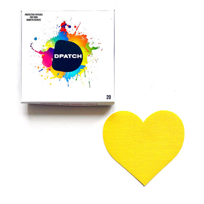 D Patch - CUSTOMISE YOUR PACK - Dexcom G6 CGM Patches Heart Shape [Cotton Material]