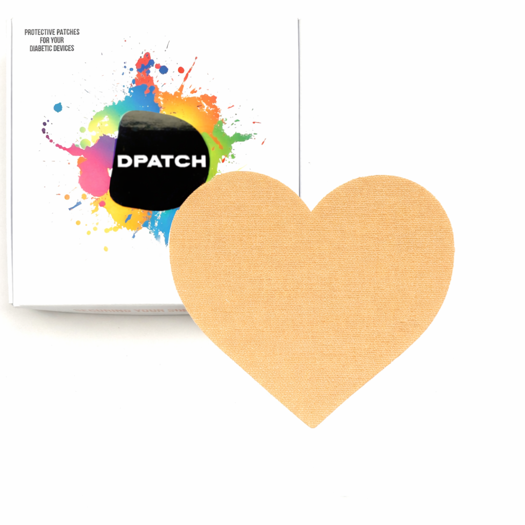 Guardian cotton heart-shaped CGM sensor patch single colour