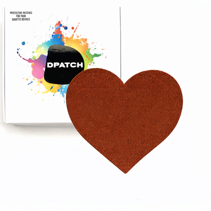 Guardian cotton heart-shaped CGM sensor patch single colour