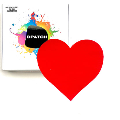 Guardian heart-shaped sensor patch packaging single colour