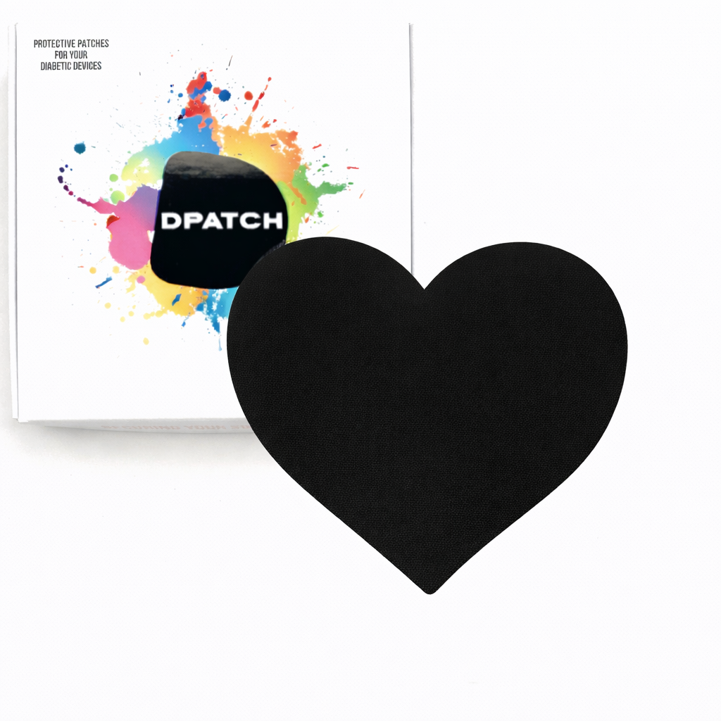 Guardian smooth heart-shaped CGM sensor patch single colour