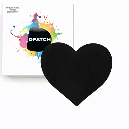 Guardian smooth heart-shaped CGM sensor patch single colour