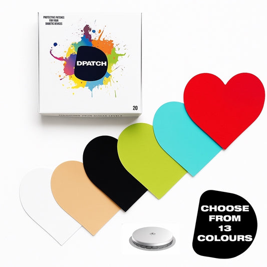 Medtronic Guardian 4 waterproof smooth heart shaped CGM sensor patch choose your colours
